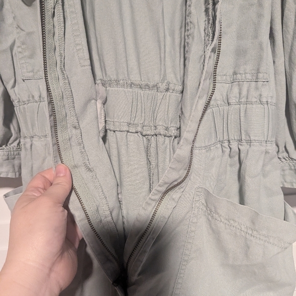 Universal Thread Puff Sleeve Collared Boiler Utility Jumpsuit, Mint - Size 4 - Picture 6 of 7